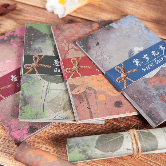 Set de hojas de papel estilo oriental