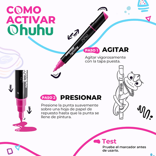 Ohuhu Nakaako Marcadores Acrílicos 30 Colores Doble Punta