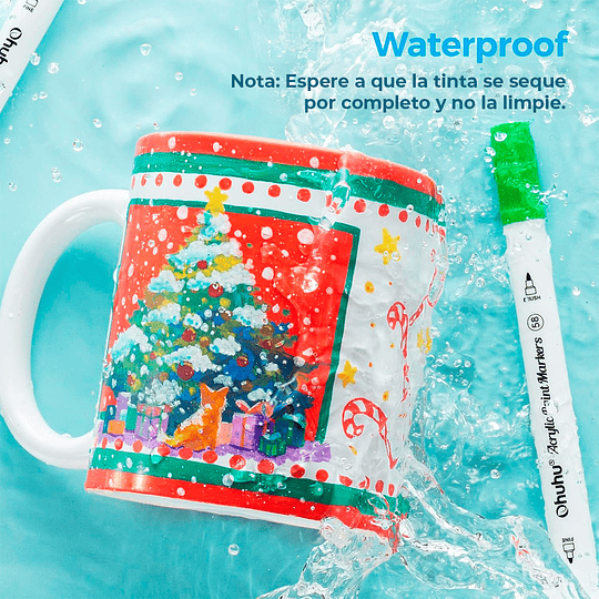 Ohuhu Set 36 Marcadores Acrílicos doble punta (punta fina y punto)