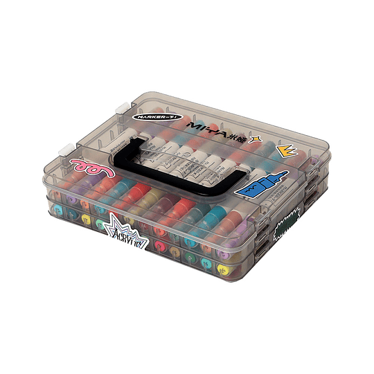 MIYA - Marcadores Acrílicos Maleta de 24 colores