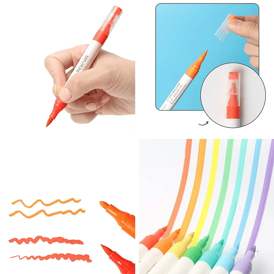 MIYA - Marcadores Acrílicos Maleta de 36 colores