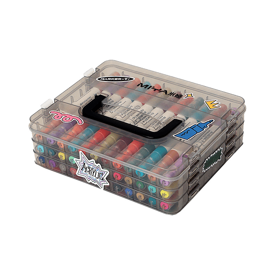 MIYA - Marcadores Acrílicos Maleta de 36 colores