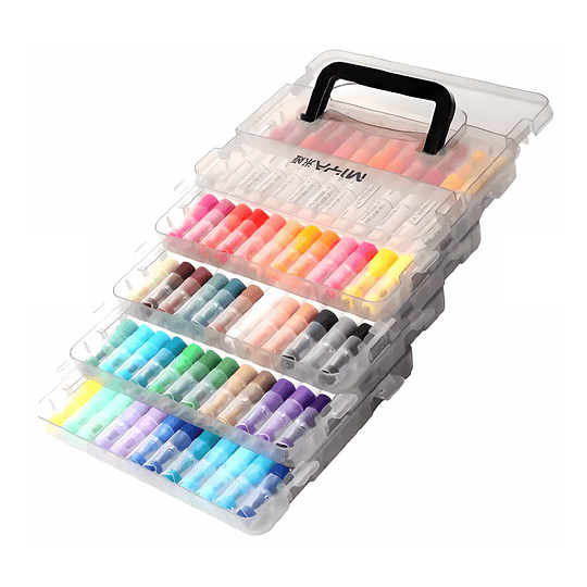 MIYA - Marcadores Acrílicos Maleta de 48 colores
