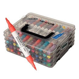 MIYA - Marcadores Acrílicos Maleta de 48 colores