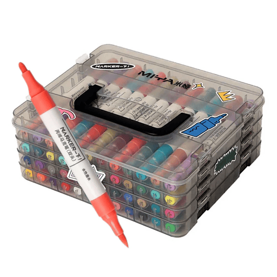 MIYA - Marcadores Acrílicos Maleta de 48 colores
