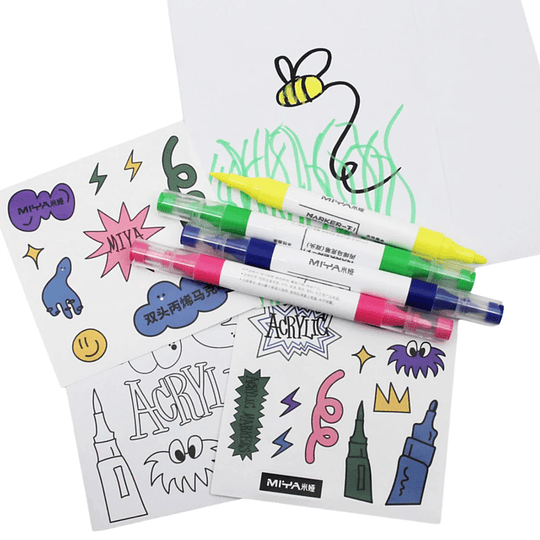MIYA - Marcadores Acrílicos Maleta de 48 colores