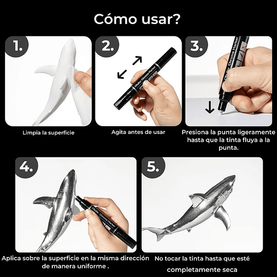 Ohuhu Marcador Permanente Cromado