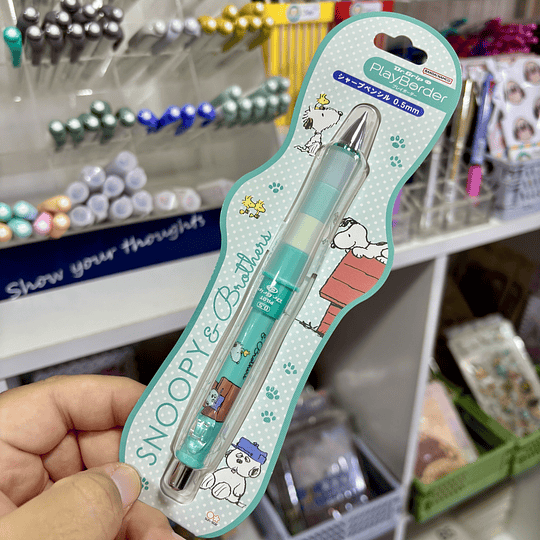 Portaminas Pilot Dr. Grip Play Border Snoopy