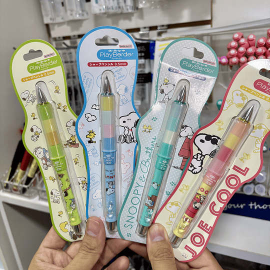 Portaminas Pilot Dr. Grip Play Border Snoopy