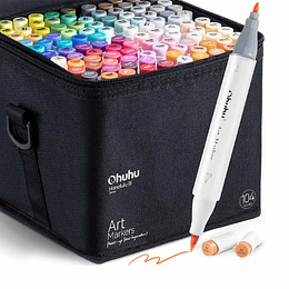 Ohuhu 104 Marcadores de Alcohol + Blender, Serie Honolulu B