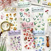 Set de 6 láminas de stickers transparentes de flores