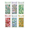 Set de 6 láminas de stickers transparentes de flores