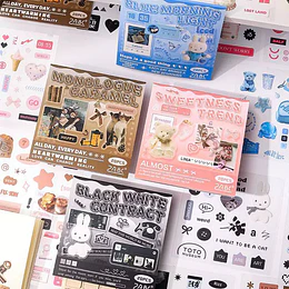 Mini libro de stickers aesthetic (20 Hojas)