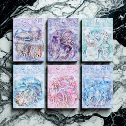 Set de stickers de medusas diamantadas