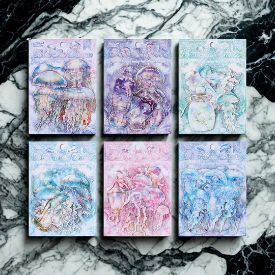 Set de stickers de medusas diamantadas