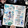 Set de stickers de medusas diamantadas