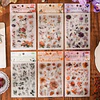 Set de stickers de flores en papel blanco