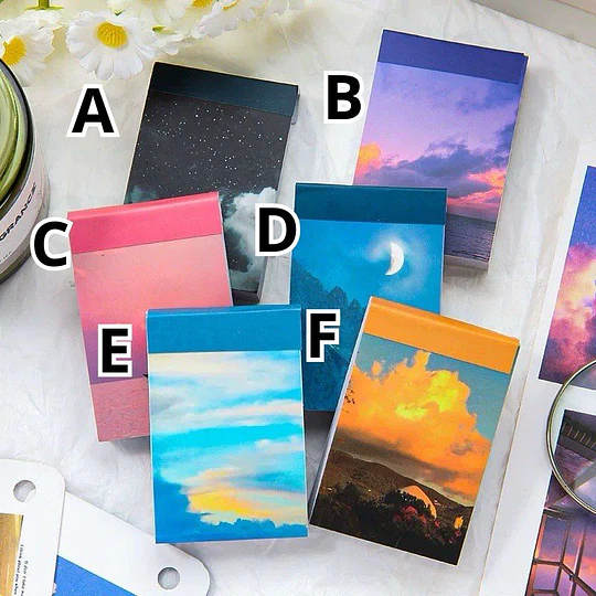 Librito de 50 stickers ambientes y paisajes