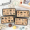 Set de timbres de madera