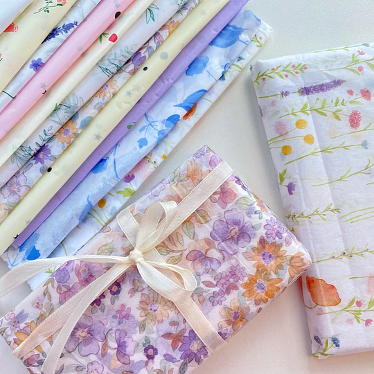 Papel de regalo floreado