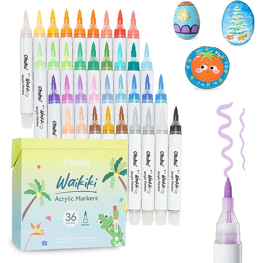 Marcadores Acrílicos Ohuhu Waikiki 36 Colores
