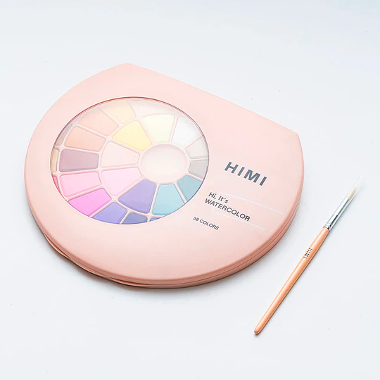 HIMI Set pintura solida 38 Colores (Estuche Rosado)