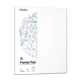 Ohuhu Bloc para Marcadores de alcohol (22.9 x 30.5cm, 60 Hojas)