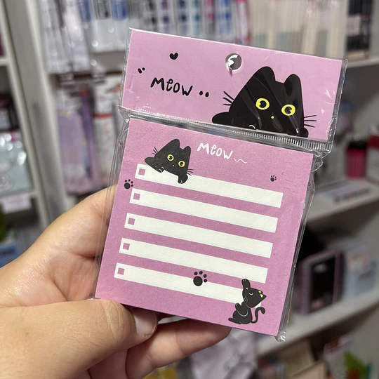 Memopad Gatito Negro