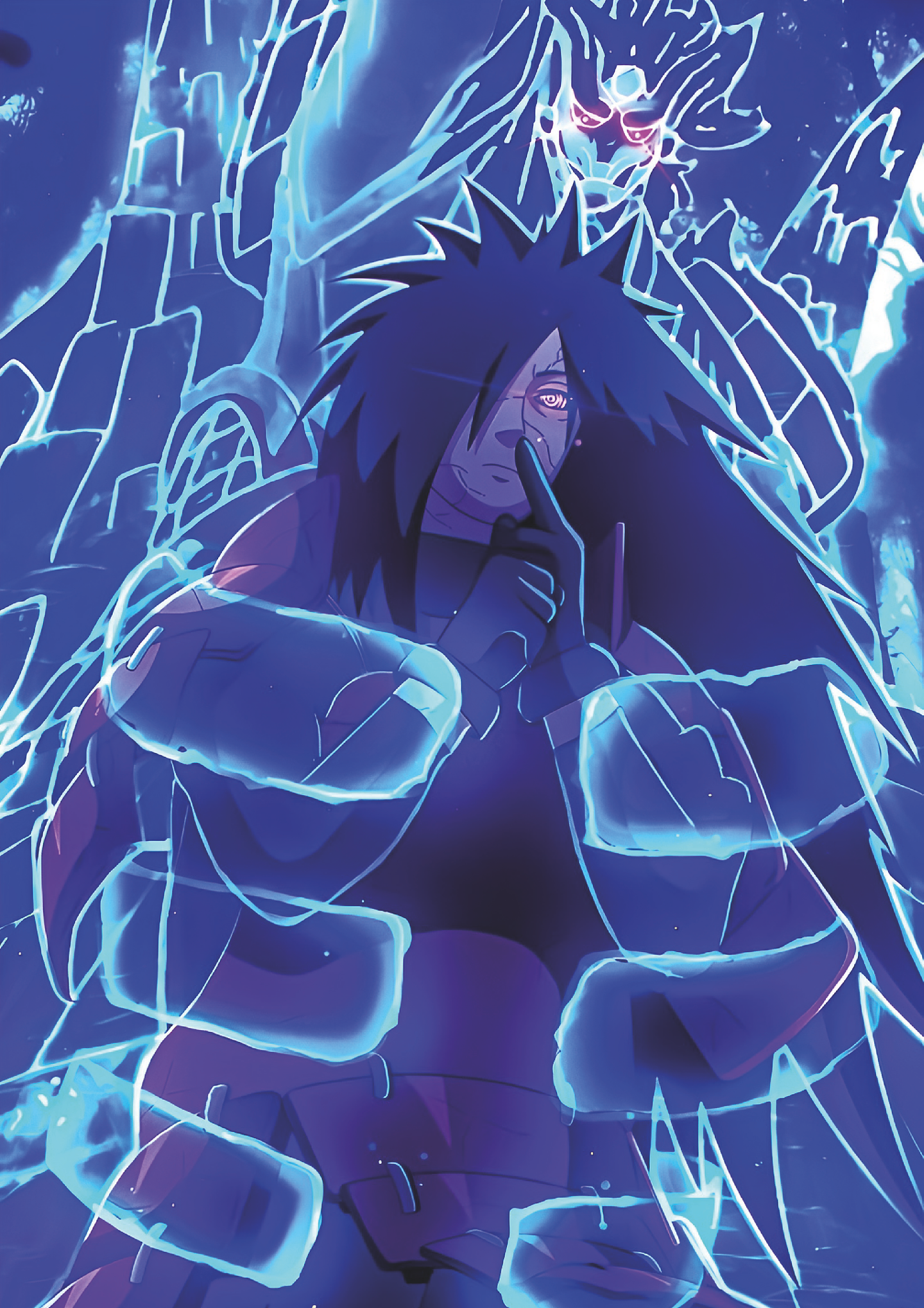 Cuadro Madara Uchiha Susanoo Azul – Arte Naruto Shippuden Decoración Anime 1