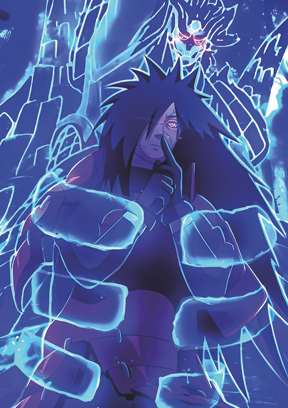 Cuadro Madara Uchiha Susanoo Azul – Arte Naruto Shippuden Decoración Anime 1
