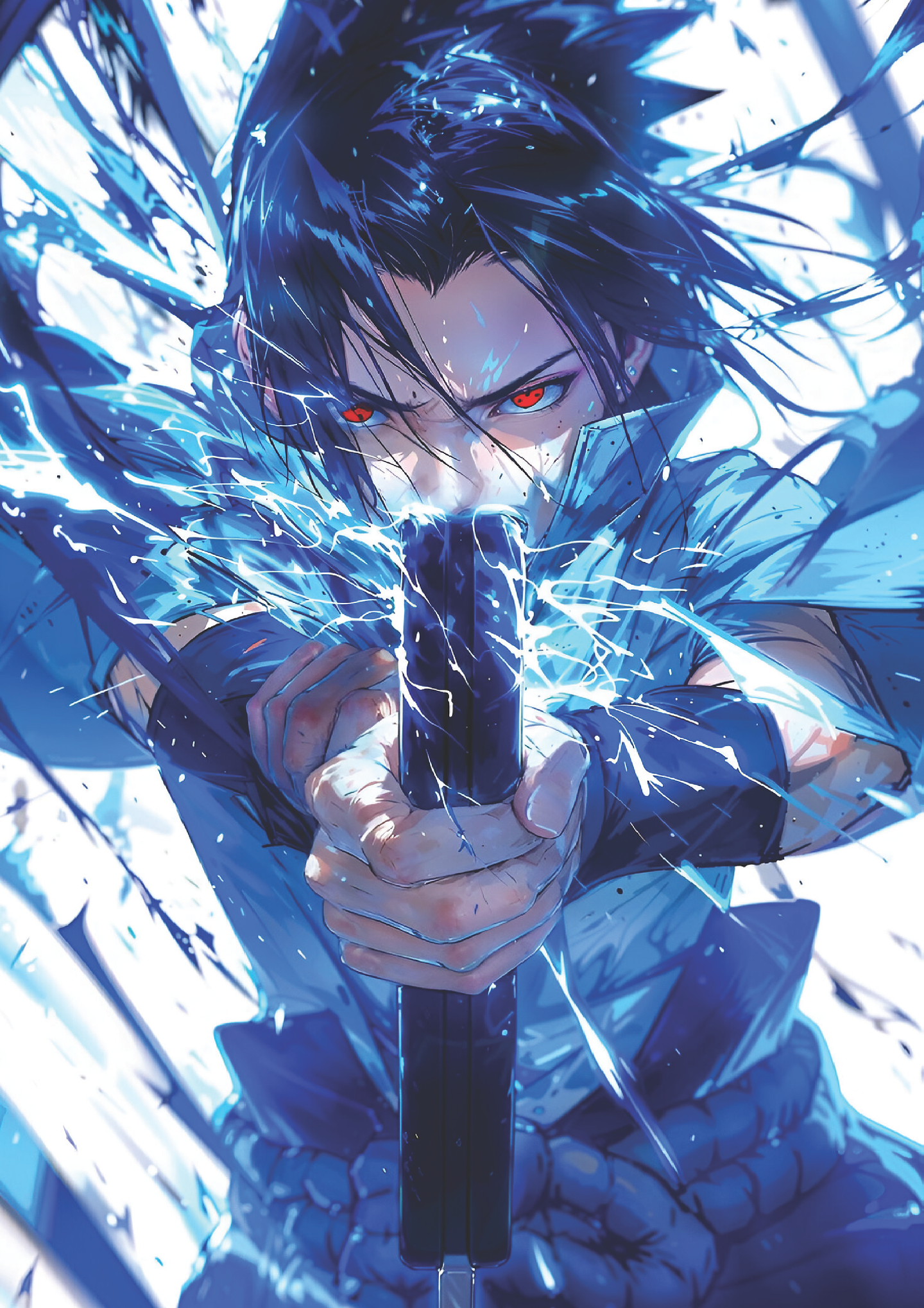 Cuadro Sasuke Uchiha Chidori – Arte Naruto Shippuden Decoración Anime 1