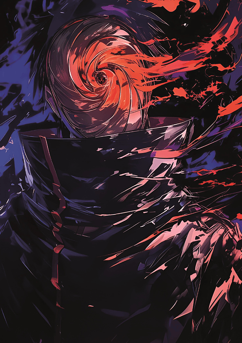 Cuadro Obito Uchiha Sharingan Anime – Decoración Otaku