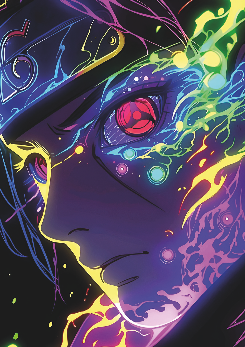 Cuadro Itachi Uchiha Sharingan Anime – Decoración Otaku 1