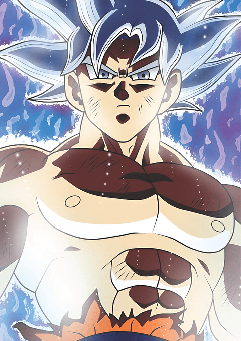 Cuadro Anime Goku Ultra Instinct – Poder Despertado Dragon Ball (Holográfico o Fotográfico)