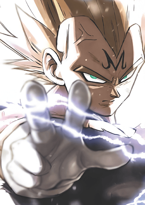 Cuadro Anime Majin Vegeta – Poder Oscuro Dragon Ball (Holográfico o Fotográfico)