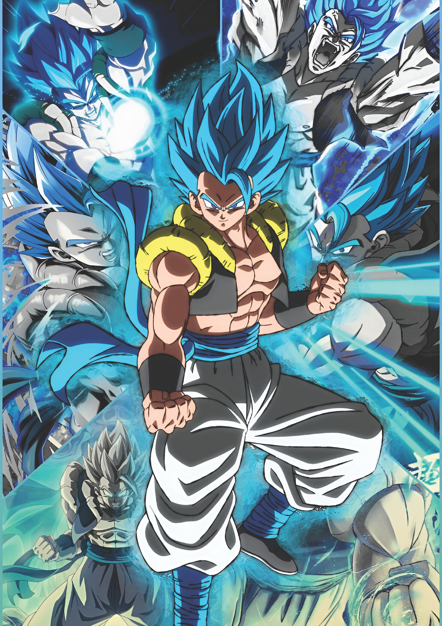 Cuadro Anime Gogeta Super Saiyajin Blue – Fusión Legendaria Dragon Ball (Holográfico o Fotográfico) 1