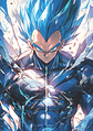 Cuadro Anime Vegeta Super Saiyajin Blue – Poder Saiyajin Dragon Ball (Holográfico o Fotográfico) - Miniatura 1