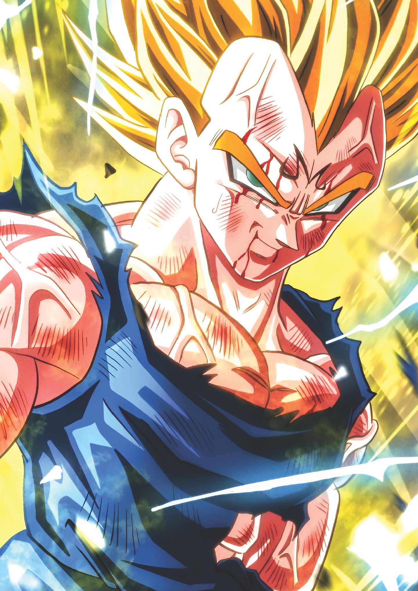 Cuadro Anime Vegeta Super Saiyajin – Orgullo Saiyajin en Combate (Holográfico o Fotográfico) 1