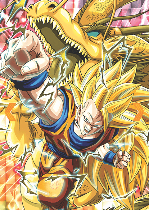 Cuadro Anime Goku Super Saiyajin con Shenlong – Poder Dragon Ball (Holográfico o Fotográfico)