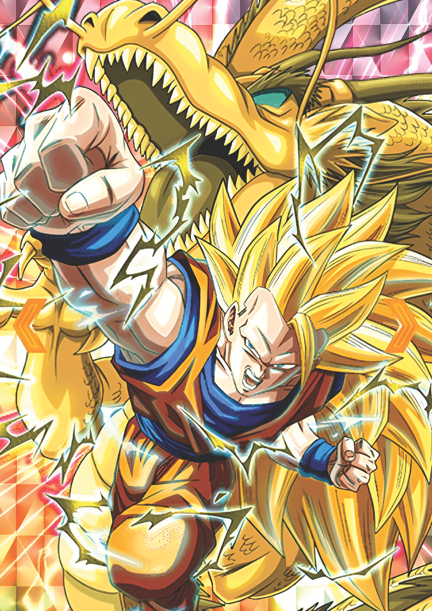 Cuadro Anime Goku Super Saiyajin con Shenlong – Poder Dragon Ball (Holográfico o Fotográfico) 1