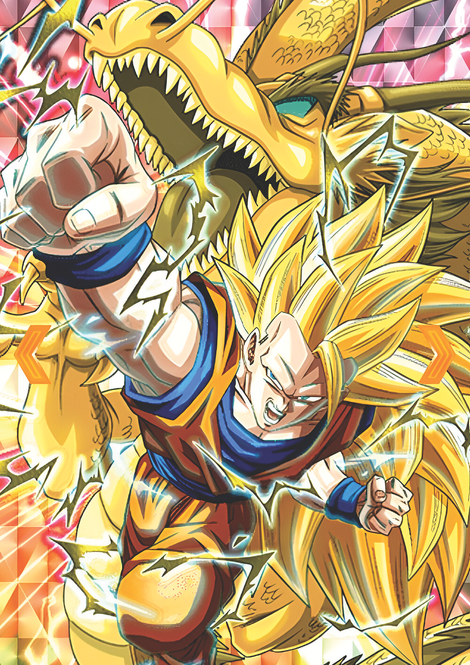 Cuadro Anime Goku Super Saiyajin con Shenlong – Poder Dragon Ball (Holográfico o Fotográfico) 1