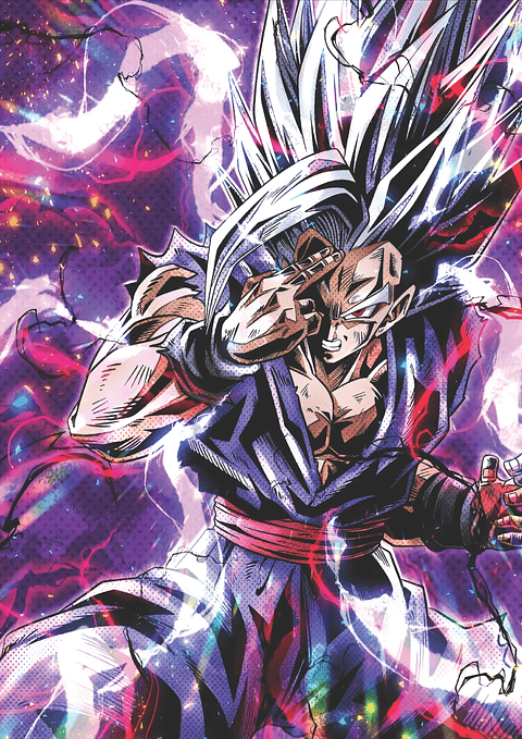 Cuadro Anime Gohan Beast – Transformación Suprema Dragon Ball (Holográfico o Fotográfico)