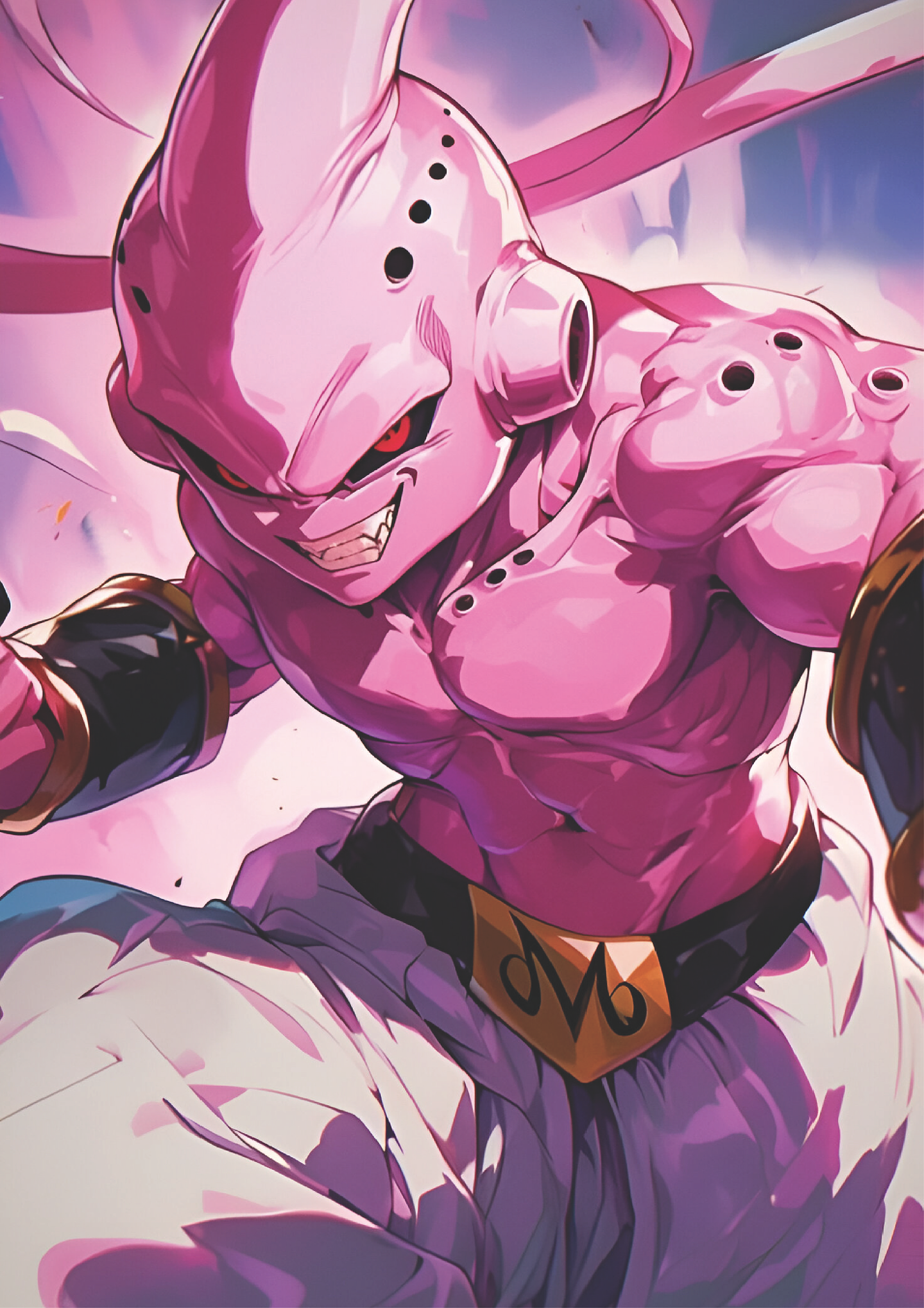 Cuadro Anime Majin Buu Forma Maligna – Villano Dragon Ball (Holográfico o Fotográfico) 1