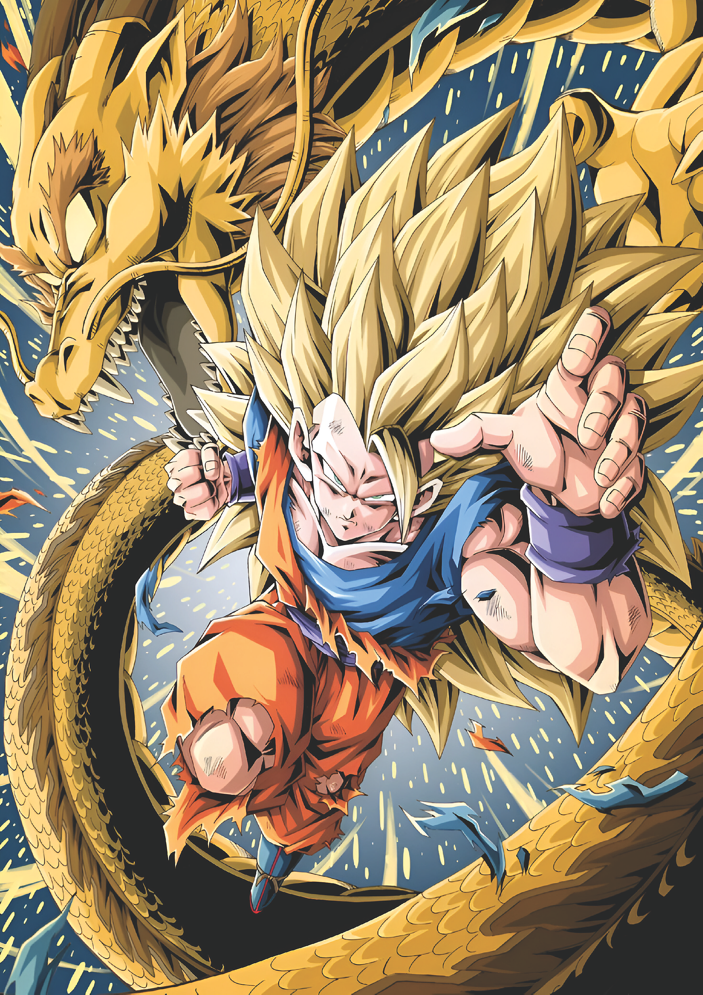 Cuadro Anime Goku Super Saiyajin Shenlong – Dragon Ball (Holográfico o Fotográfico) 1