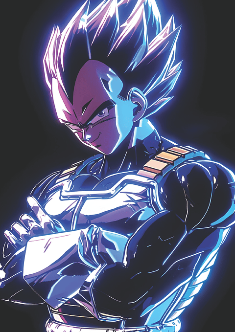 Cuadro Anime Vegeta Orgullo Saiyajin – Dragon Ball (Holográfico o Fotográfico)