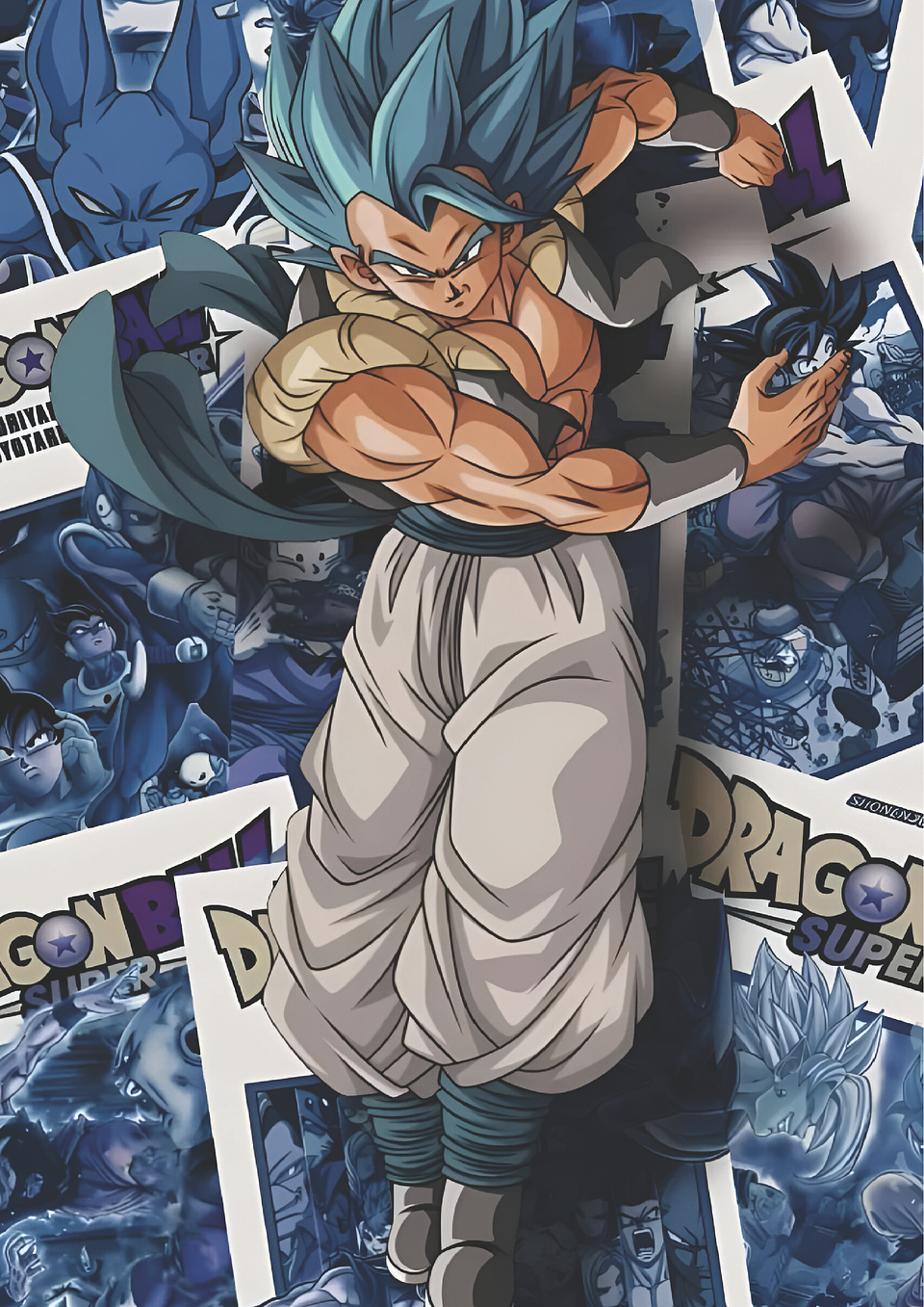 Cuadro Anime Gogeta Super Saiyajin Blue – Dragon Ball Super (Holográfico o Fotográfico) 1