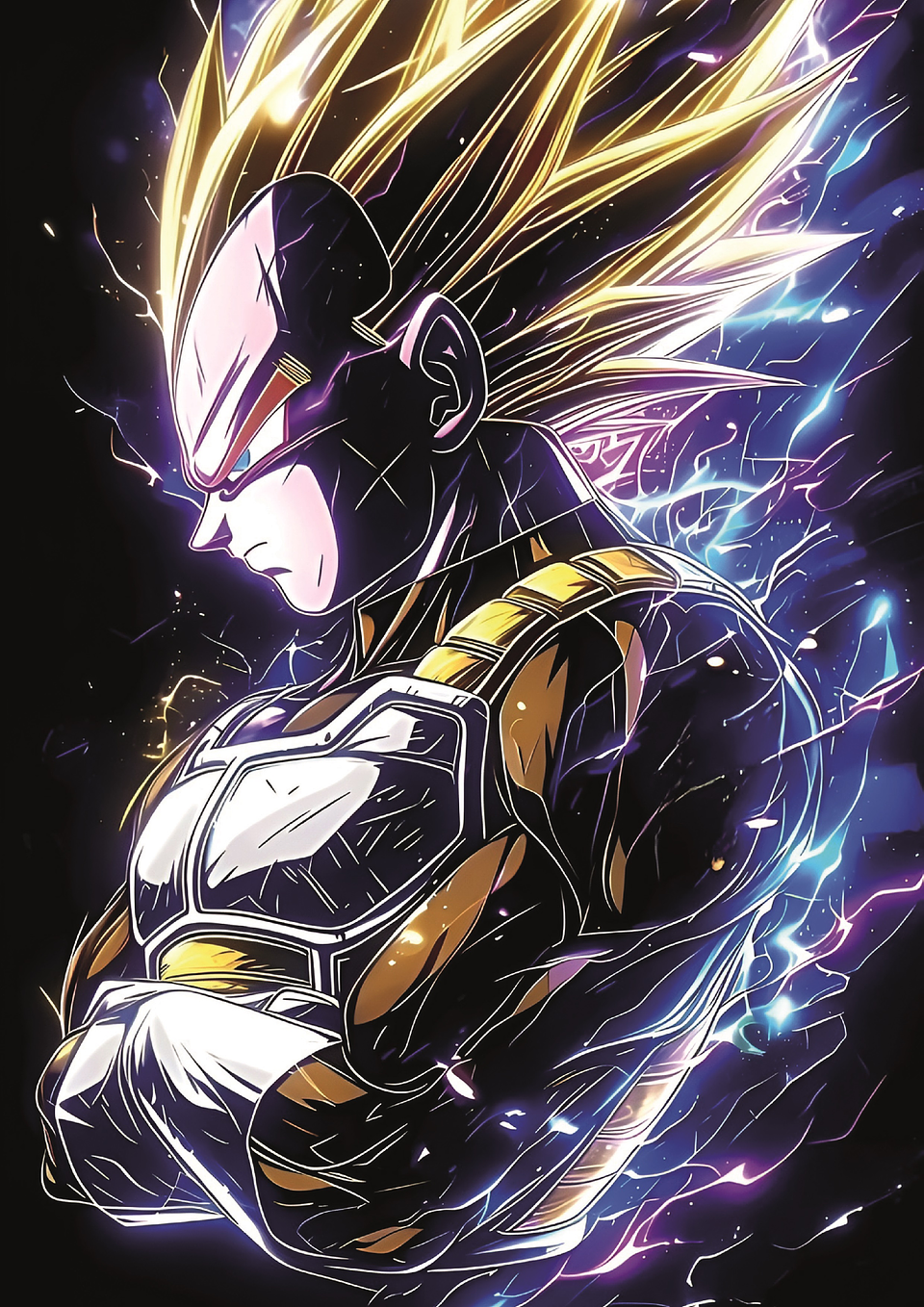 Cuadro Anime Vegeta Super Saiyajin – Dragon Ball Z (Holográfico o Fotográfico) 1