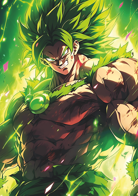 Cuadro Anime Broly Super Saiyajin Legendario – Dragon Ball (Holográfico o Fotográfico)
