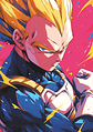 Cuadro Anime Vegeta Guerrero Saiyajin – Dragon Ball Z (Holográfico o Fotográfico) - Miniatura 1