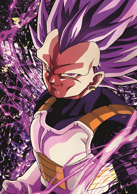 Poster Vegeta Ultra Ego Dragon Ball Super | Cuadro Anime Holo
